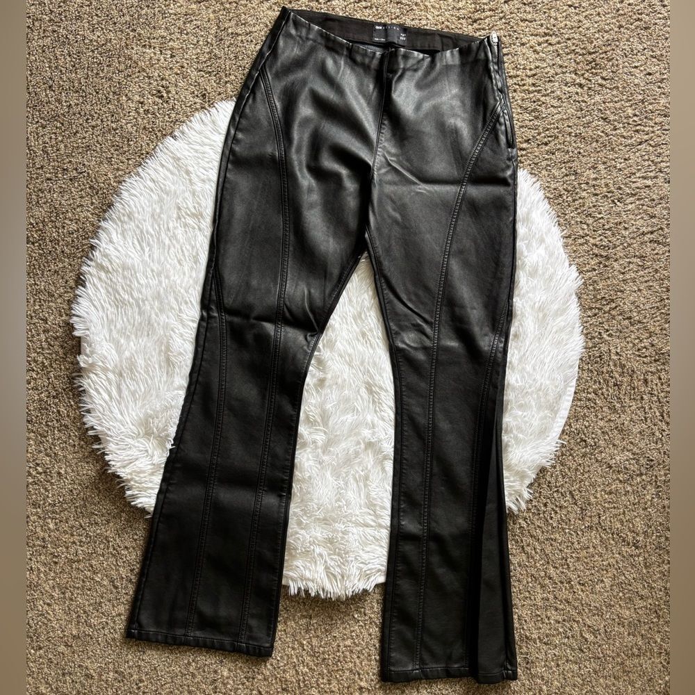 ASOS Design Faux Leather Pants Black Womens Size‎ 4